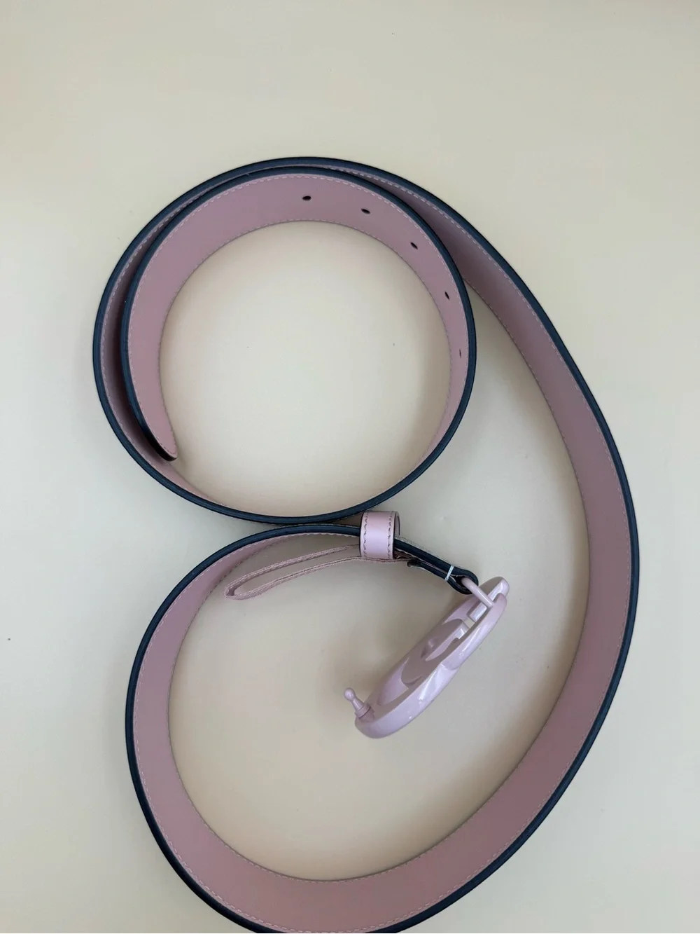 Gucci GG Marmont Pink Double G Belt Beige GG Supreme Canvas Pink Leather  110